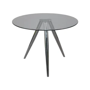 Artistiq Ronde Glazen Eettafel Shanna 100cm - Metaal