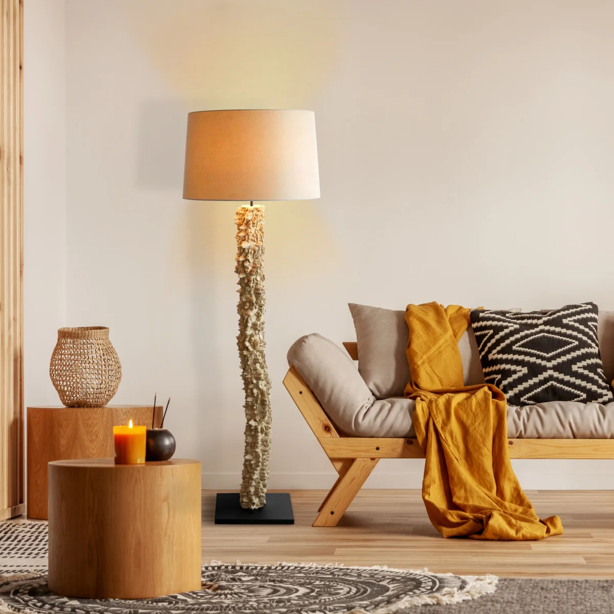 Artistiq Vloerlamp Falon Drijfhout - Wit - Afbeelding 2