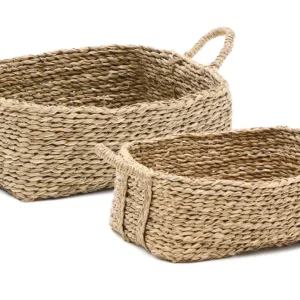 Kave Home Mand Milly Zeegras, Set van 2 stuks - Beige
