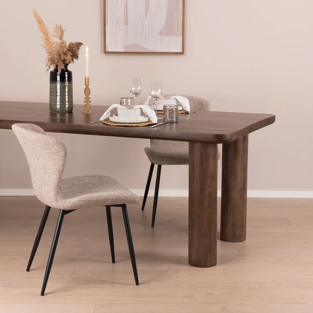 Livingfurn Eettafel Badou Mangohout, 240 x 100cm - Bruin - Afbeelding 2
