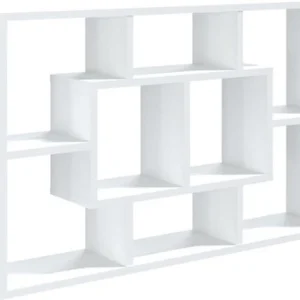 vidaXL - Wandschap - 85x16x52,5 - cm - bewerkt - hout - wit